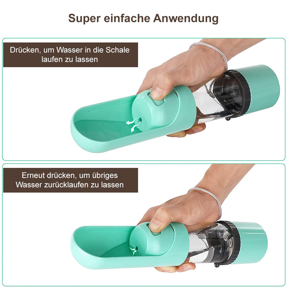 Reisfles voor Honden 2-in-1 Voer en Water