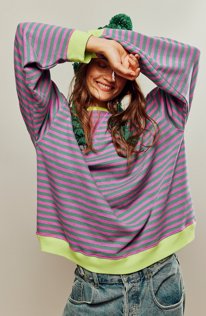 Zarina – Gestreepte Sweatshirt voor Dames – Relaxed & Trendy