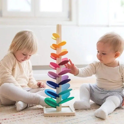 Houten Marmoset Toren Montessori Speelgoed - Velinix