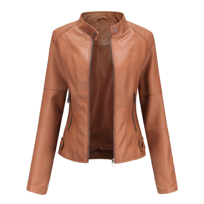 Leren Motorjack Dames Slank en Stijlvol