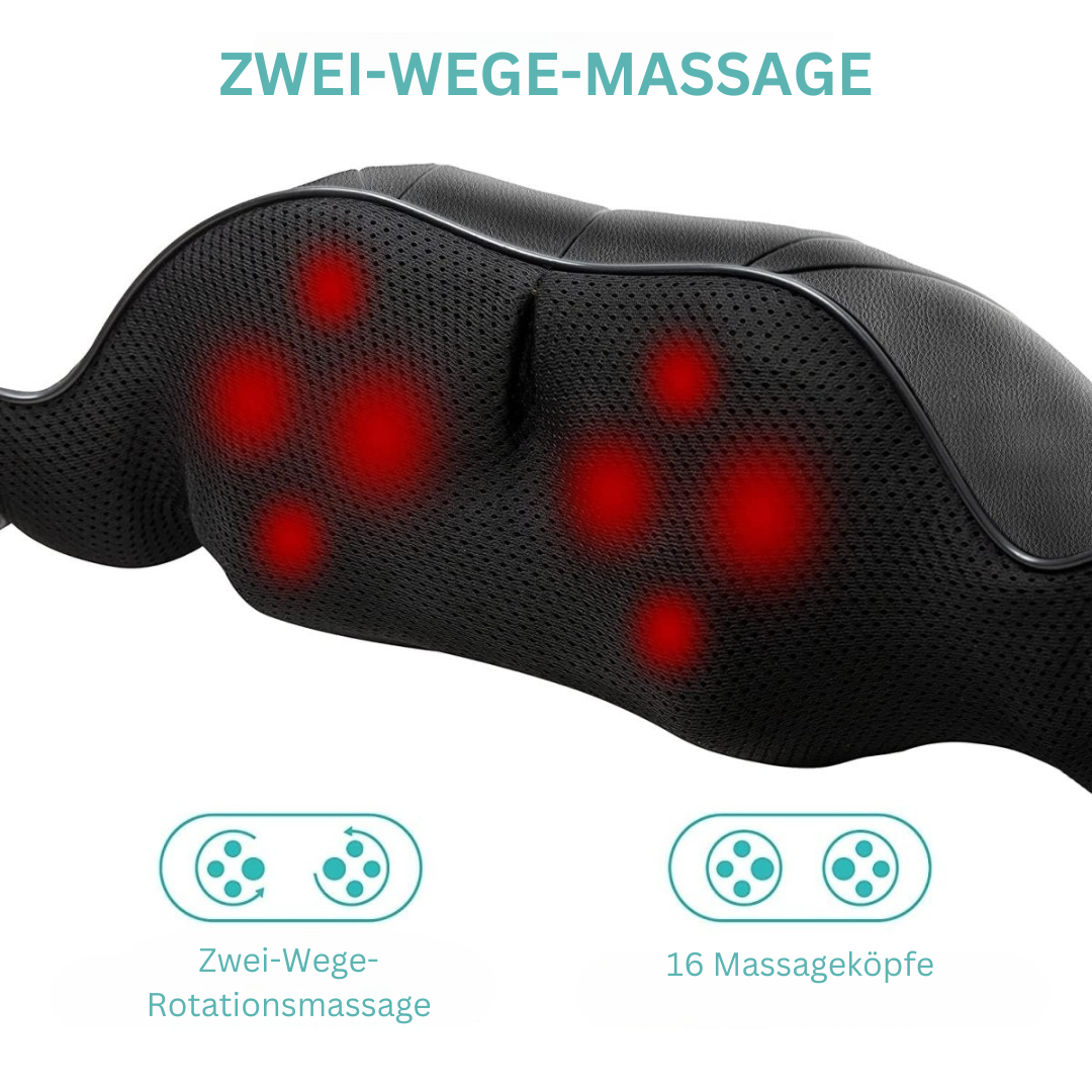 Shiatsu Massagekussen Infrarood Verwarmd voor Rug en nek