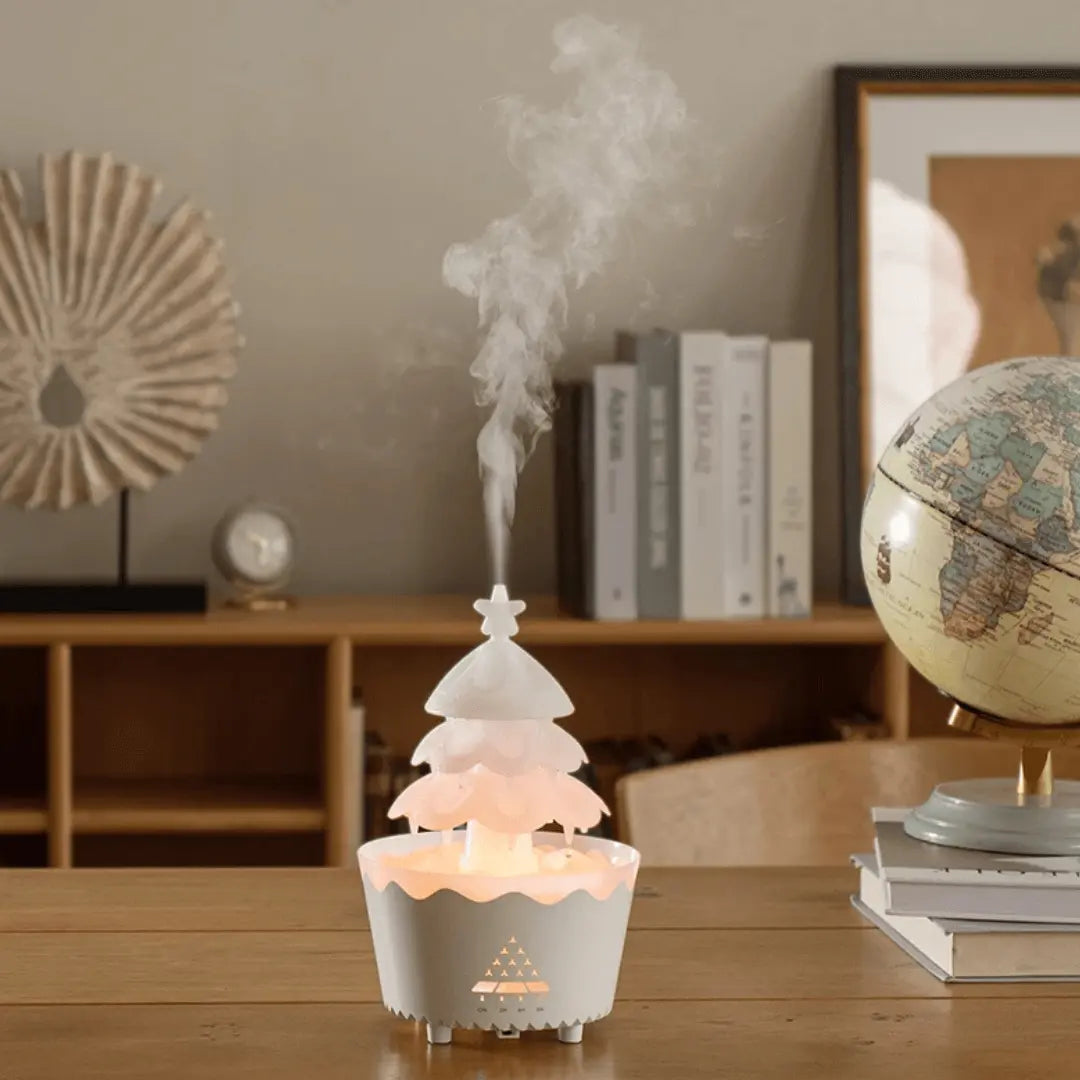 Kerstdiffuser AromaBoom Ultrasone LED USB Luchtbevochtiger