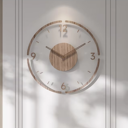 Houten Wandklok Modern Design voor Woonkamer