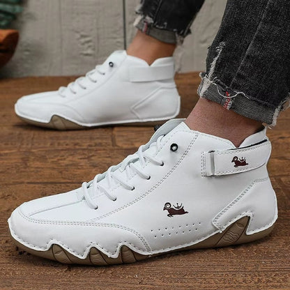 Stadsneakers voor Mannen - PU Sneakers met Ronde Neuzen en Antislipzool