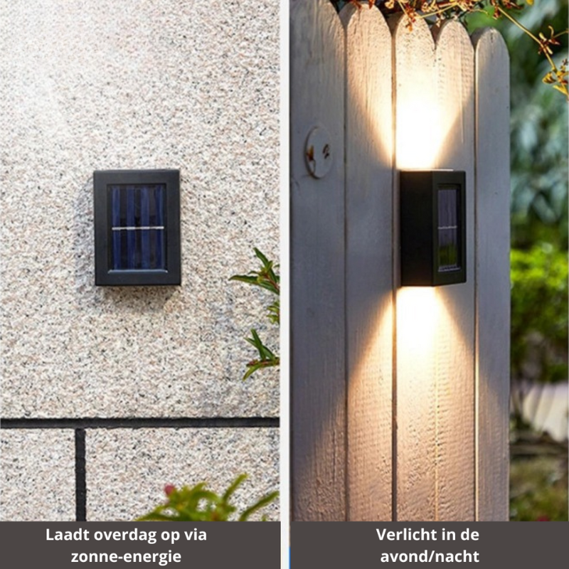 LED Wandlamp Zonne-Energie Duurzaam Automatisch