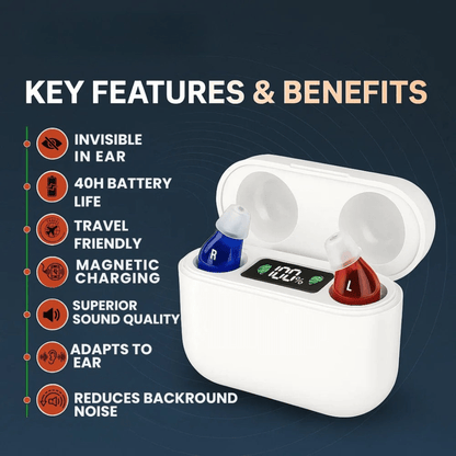 In-ear Oortjes met Oplaadcase, Heldere Geluidskwaliteit en Compact Design