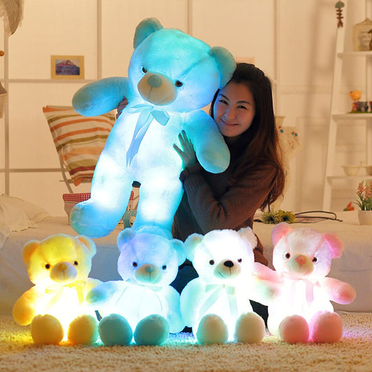 Knuffel Pluche Beer met Zachte LED Lichten - Velinix