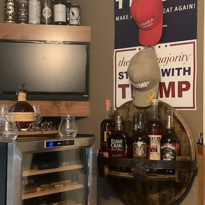 Whiskey Vat Houten Regal voor Bourbon Fles