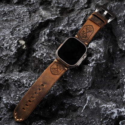 Leren Apple Watch Band Handgemaakt Vintage Stijl