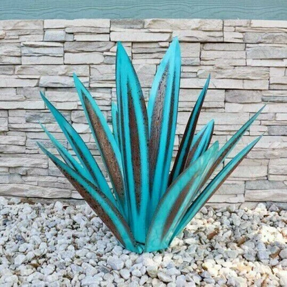 IJzeren Buitenbeeldhouwwerk Agave Plant - Handgemaakt Rustiek Design voor Tuin en Binnen