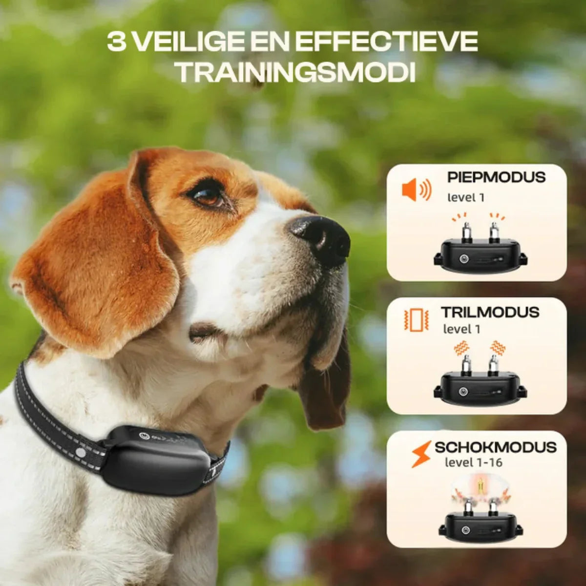 Honden Trainingshalsband Elektrisch Waterdicht met Afstandsbediening