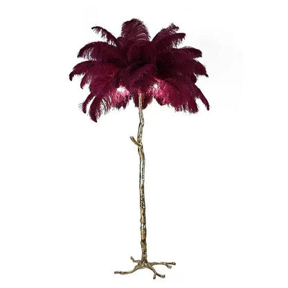 Nordic Vloerlamp met Struisvogelveren Luxe Design