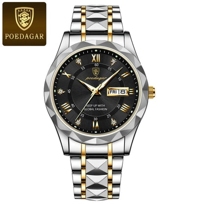 Luxe Herenhorloge 316L RVS met Quartzbeweging en Datum