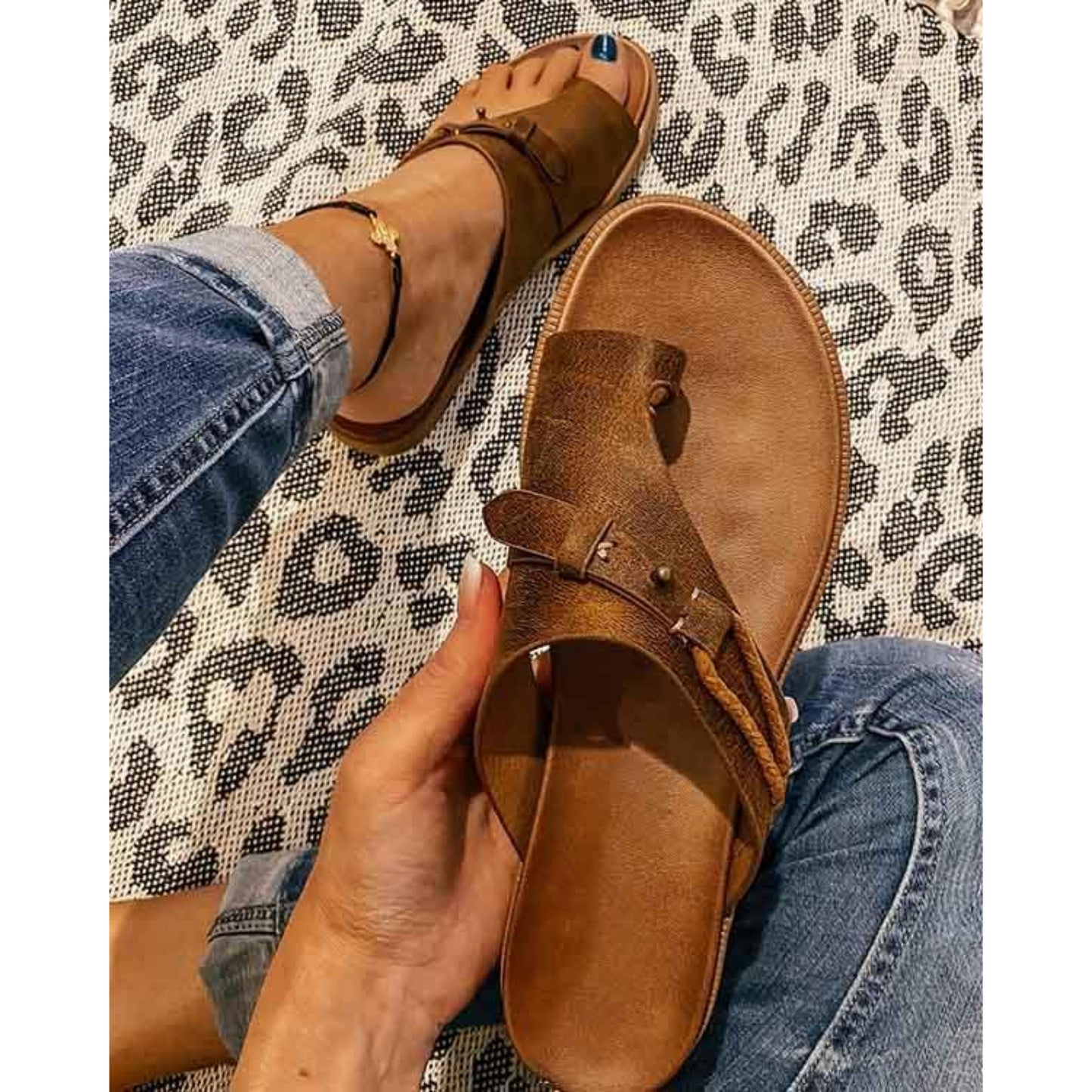 Nina - Stijlvolle Platte Sandalen Voor Dames - Trendy & Comfortabel