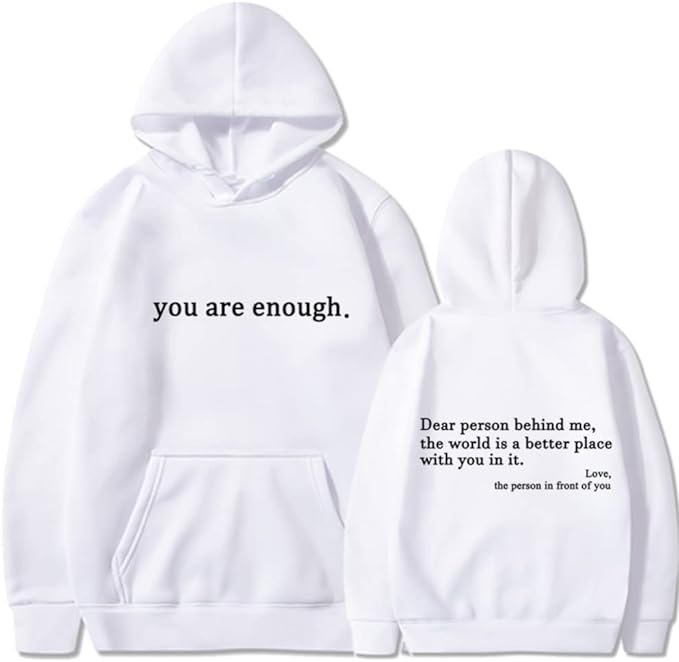 Zelfliefde Sweatshirt Met Motiverende Boodschap