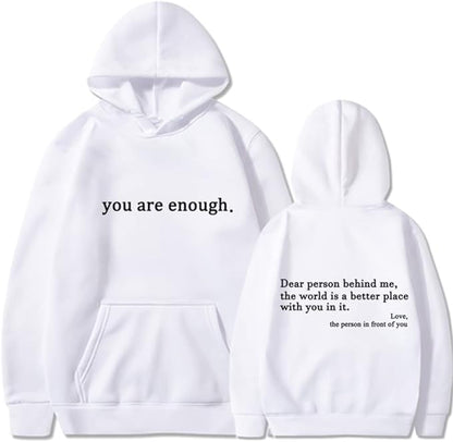Zelfliefde Sweatshirt Met Motiverende Boodschap
