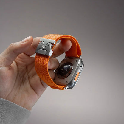 Stretchband voor Apple Watch - Luxe Nylon Band Comfortabel en Stijlvol
