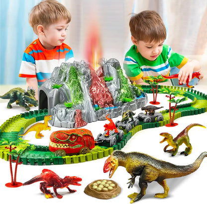 XXL Elektrische Dinosaurussen Racetrack Met Looping - Velinix