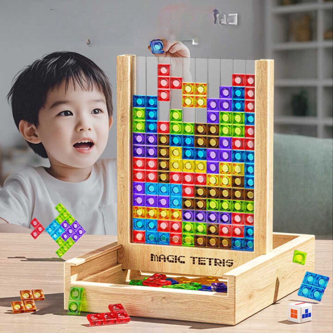 Houten Tetris Bord Educatief en Duurzaam voor Kinderen en Volwassenen