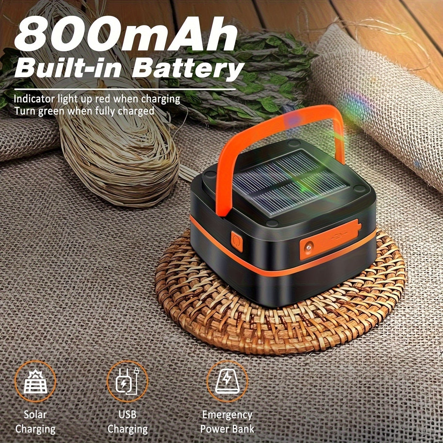 LED Campinglamp Oplaadbaar Compact voor Kamperen en Noodverlichting