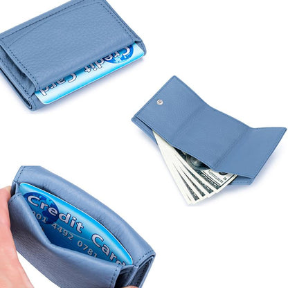 Zachte Leer Portemonnee met RFID-bescherming Handgemaakt