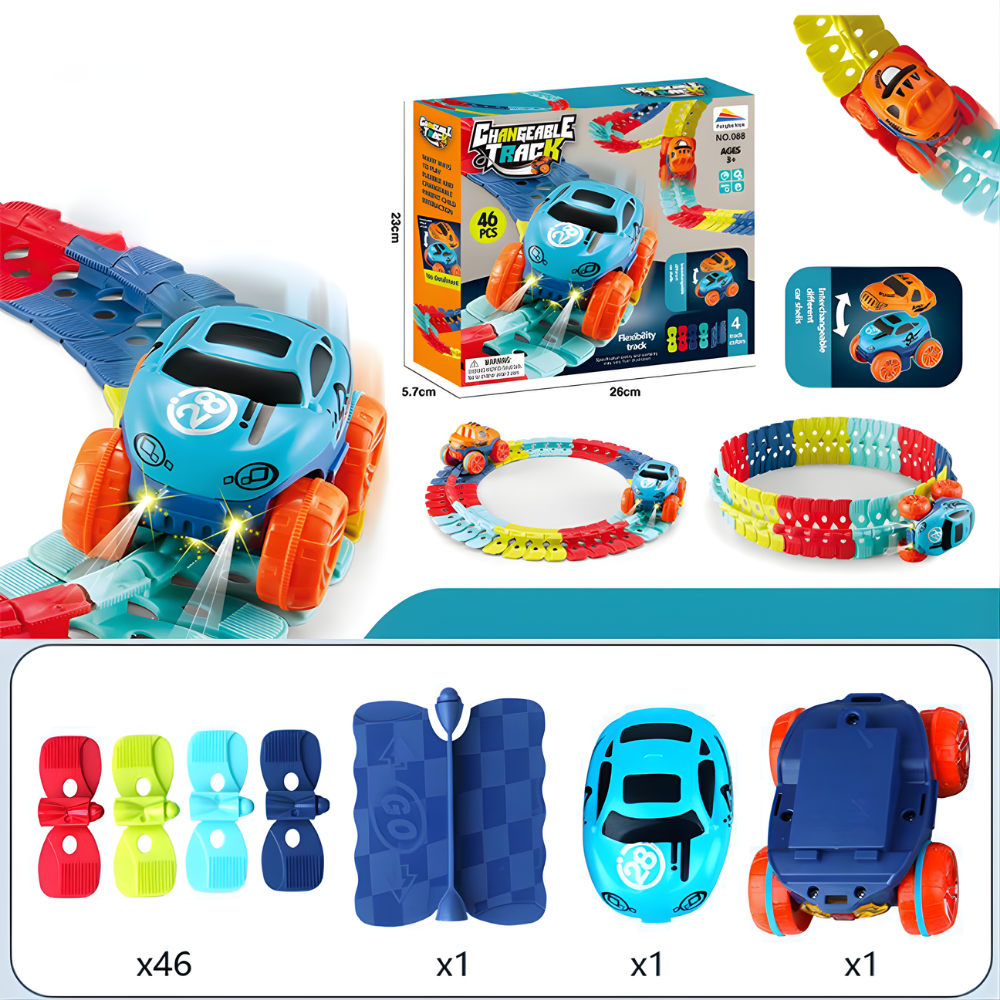 Racebaan Speelgoed Flexibel Looping Auto Set - Velinix