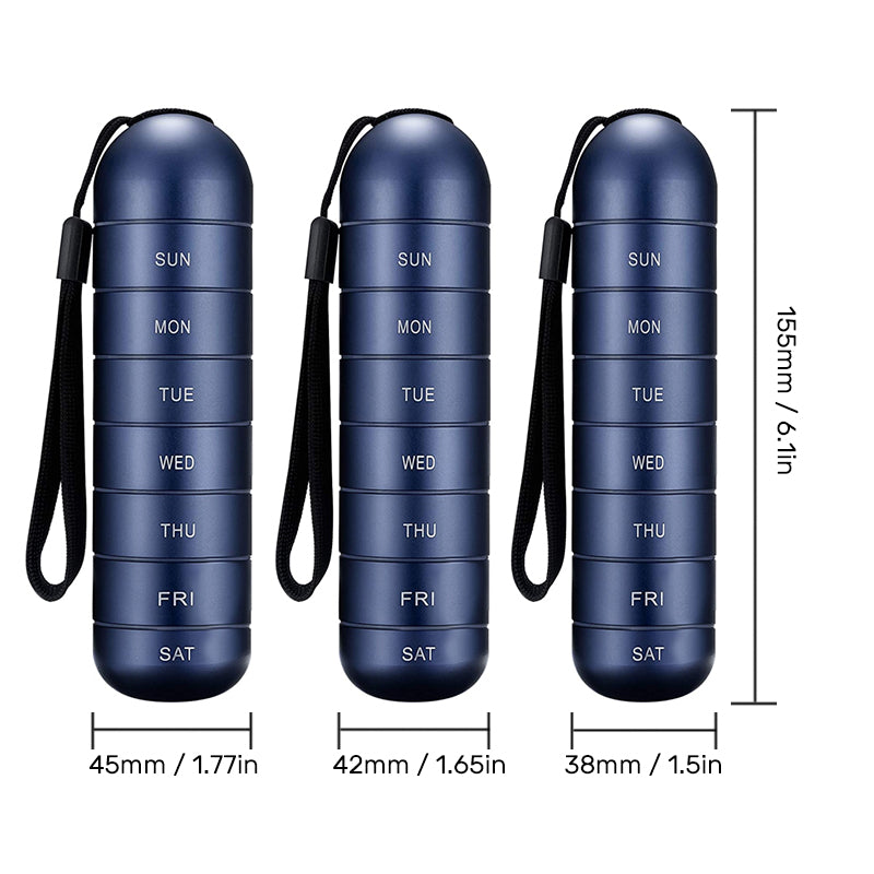Reisdraagbare Pillendoos 7 Dagen Waterproof