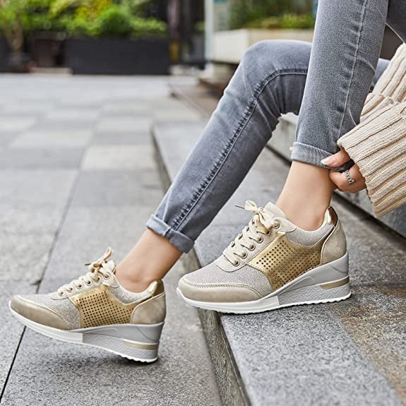 Hoge Hak Sneakers met Wedgezool