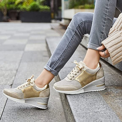 Hoge Hak Sneakers met Wedgezool