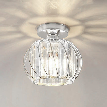 Scandinavische Plafondlamp Glas en Zwart Metaal Design