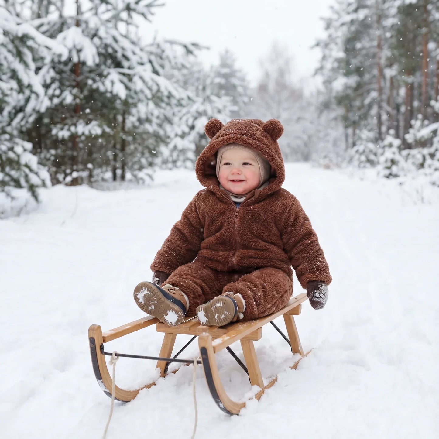 Pluche Baby Romper Warme Winter Outfit voor Baby