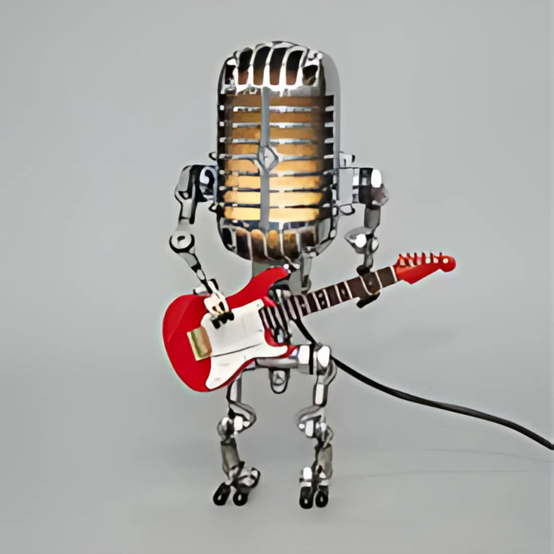 Tafellamp Robot Gitaar Design Uniek Verlichting