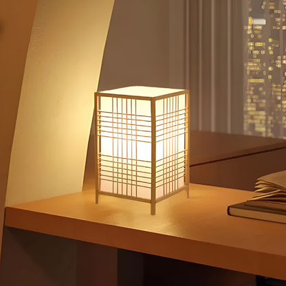 Japanse Handgemaakte Bambu Tafellamp Uniek Design