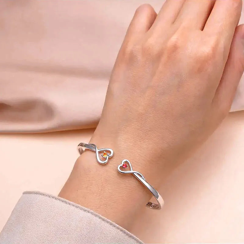 Moeder Dochter Armband Zilver Kado Liefde