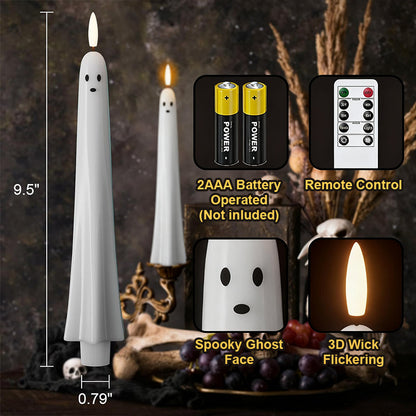 Spooklicht Kaars met Vlam Afstandsbediening 3D Effect