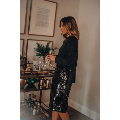 Glitter Rok Feestelijke Comfortabele Jurk voor Vrouw