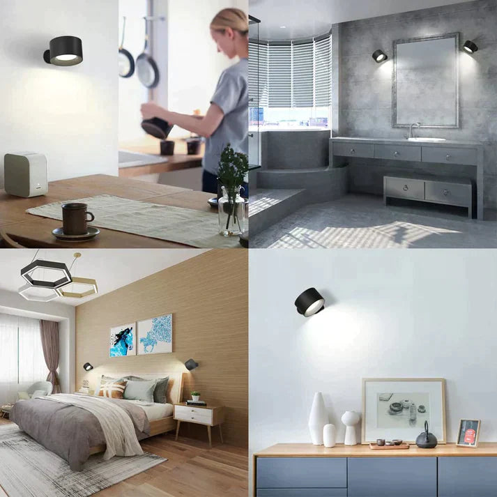 LED Wandlamp Draadloos Oplaadbaar 360° Draaibaar