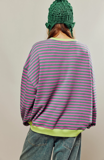 Zarina – Gestreepte Sweatshirt voor Dames – Relaxed & Trendy