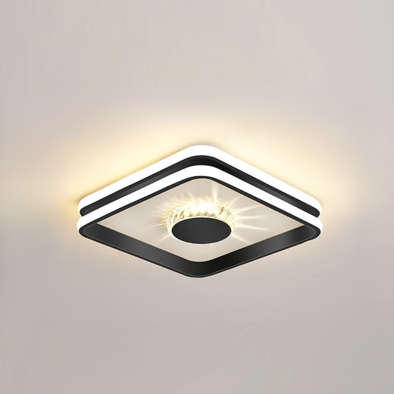 LED Plafondlamp Goud Kleur met Kristallen voor Slaapkamer en Hal