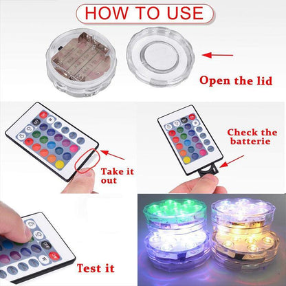 Waterdichte LED Lamp met Afstandsbediening en Zuignap