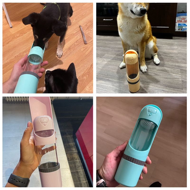 Reisfles voor Honden 2-in-1 Voer en Water