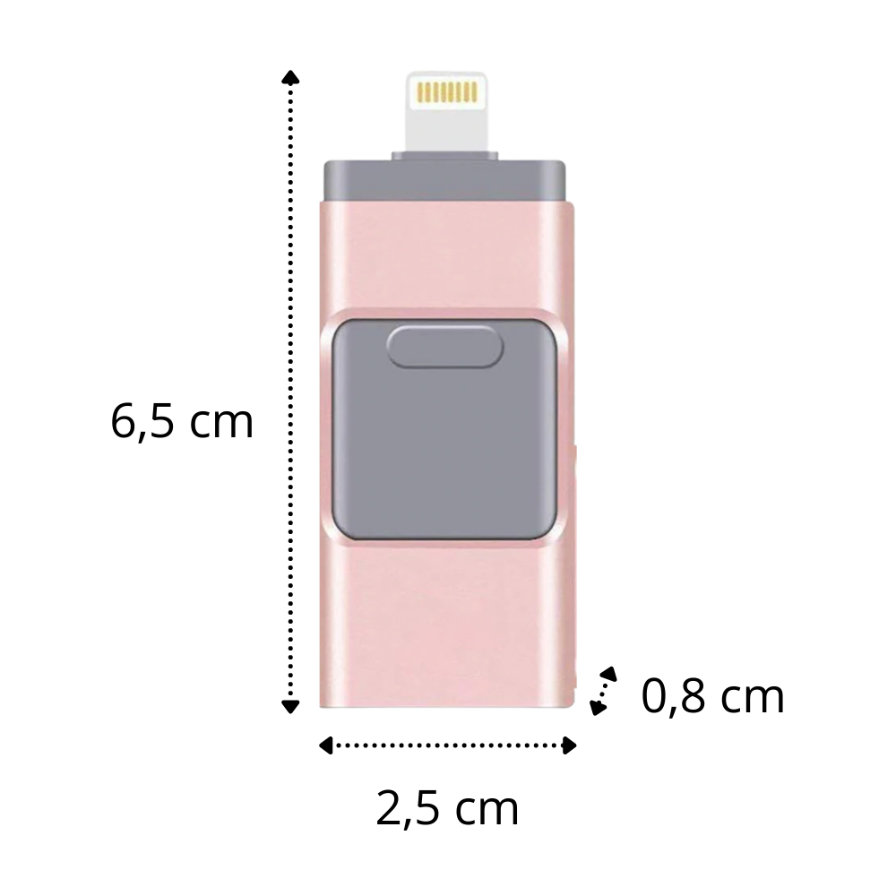 USB-Flashdrive 4 in 1 Met USB-C en OTG