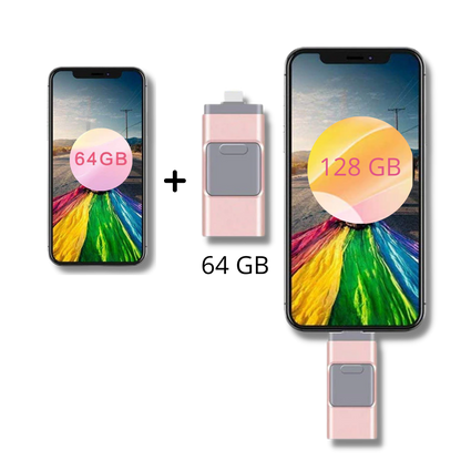 USB-Flashdrive 4 in 1 Met USB-C en OTG
