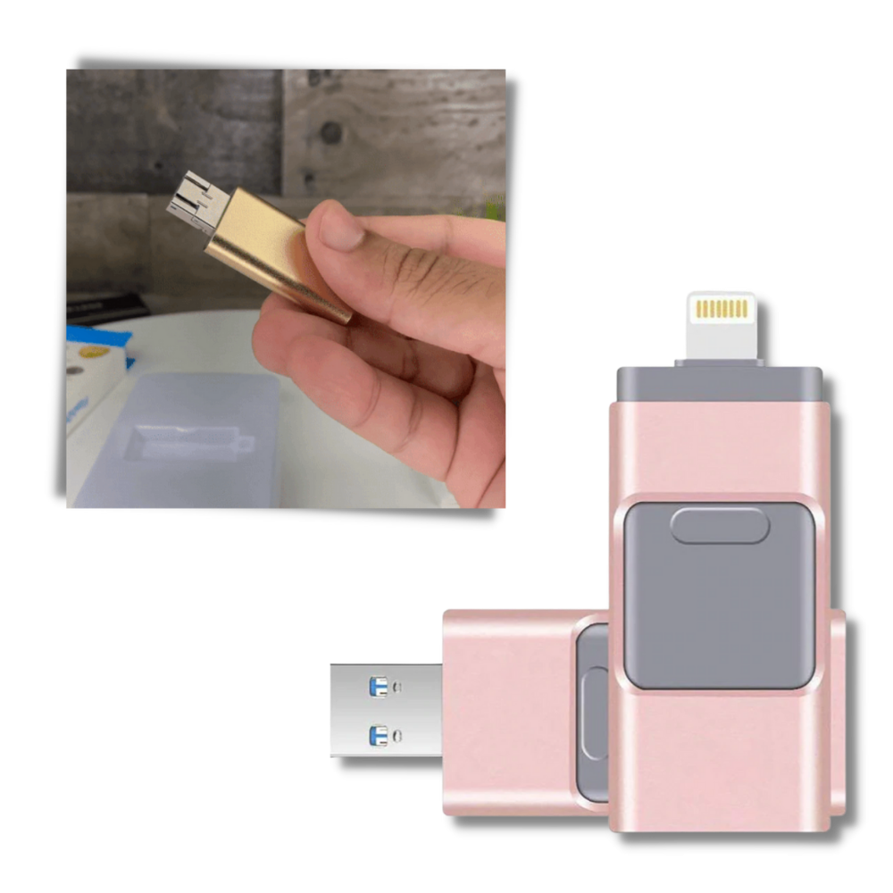 USB-Flashdrive 4 in 1 Met USB-C en OTG