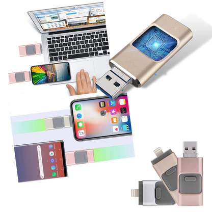 USB-Flashdrive 4 in 1 Met USB-C en OTG - Velinix