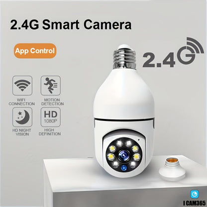 Wi-Fi Lamp Camera met Nachtzicht en Twee-Weg Audio