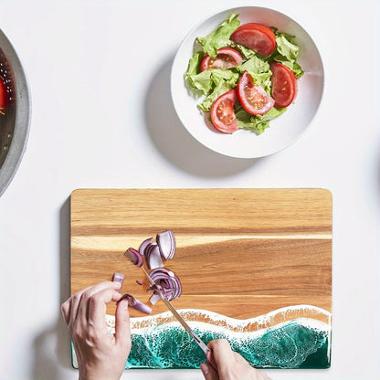 Acaciahouten Snijplank met Golfhars Look