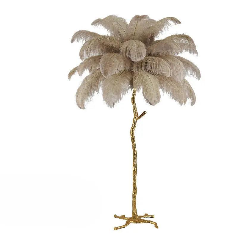 Nordic Vloerlamp met Struisvogelveren Luxe Design