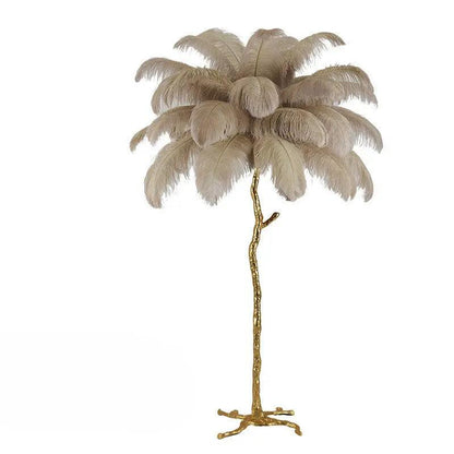 Nordic Vloerlamp met Struisvogelveren Luxe Design