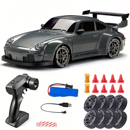 RC Drift Auto 1:24 met LED Wielen – 4WD Oplaadbaar Race Speelgoed